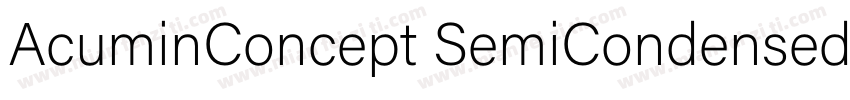 AcuminConcept SemiCondensedSemibold字体转换